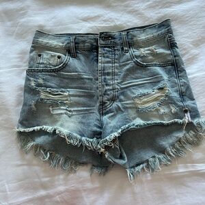 One Teaspoon blue denim shorts